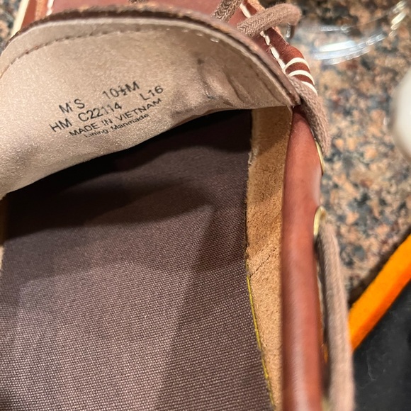 Cole Haan Men's Brown Leather Boat Shoes - Picture 5 of 5